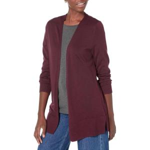 image:imageAmazon Essentials Womens Lightweight Long Sleeve OpenFront Cardigan Sweater Available in Plus SizeBurgundy