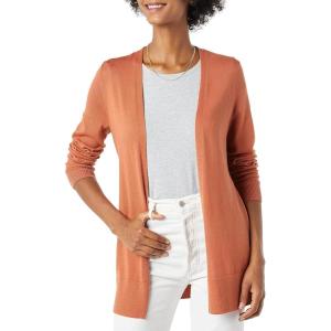 image:imageAmazon Essentials Womens Lightweight Long Sleeve OpenFront Cardigan Sweater Available in Plus SizeCaramel