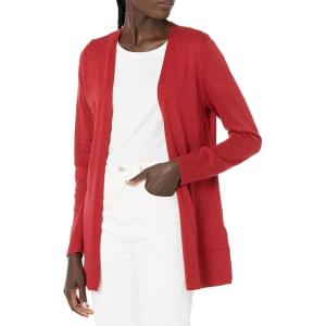 image:imageAmazon Essentials Womens Lightweight Long Sleeve OpenFront Cardigan Sweater Available in Plus SizeDark Red