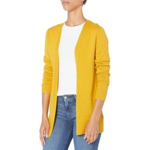 image:imageAmazon Essentials Womens Lightweight Long Sleeve OpenFront Cardigan Sweater Available in Plus SizeGold
