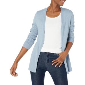 image:imageAmazon Essentials Womens Lightweight Long Sleeve OpenFront Cardigan Sweater Available in Plus SizeIndigo Blue Heather