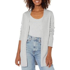 image:imageAmazon Essentials Womens Lightweight Long Sleeve OpenFront Cardigan Sweater Available in Plus SizeLight Grey Heather