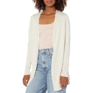 image:imageAmazon Essentials Womens Lightweight Long Sleeve OpenFront Cardigan Sweater Available in Plus SizeOatmeal Heather