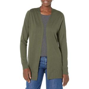 image:imageAmazon Essentials Womens Lightweight Long Sleeve OpenFront Cardigan Sweater Available in Plus SizeOlive