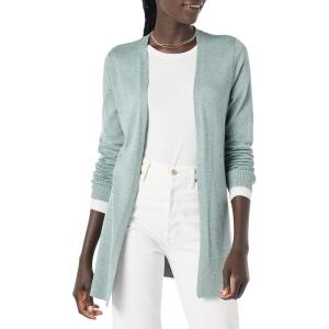 image:imageAmazon Essentials Womens Lightweight Long Sleeve OpenFront Cardigan Sweater Available in Plus SizeSage Green Heather