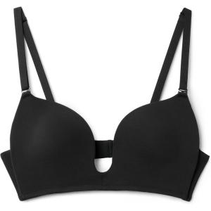 image:imageAmazon Essentials Womens Microfiber Ultimate Low Plunge BraBlack