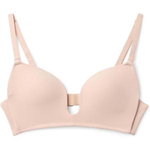 image:imageAmazon Essentials Womens Microfiber Ultimate Low Plunge BraSoft Petal