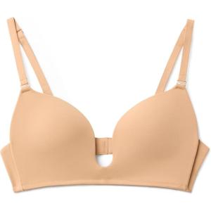 image:imageAmazon Essentials Womens Microfiber Ultimate Low Plunge BraWashed Bronze