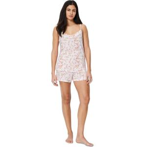 image:imageAmazon Essentials Womens ModalBlend Pajama Set Camisole with ShortsEggshell White Floral