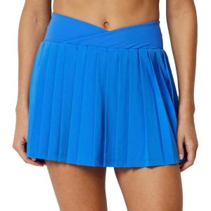 image:imageAmazon Essentials Womens Performance Stretch Woven Pleated Tennis Skirt with Builtin Shorts and PocketsBlue