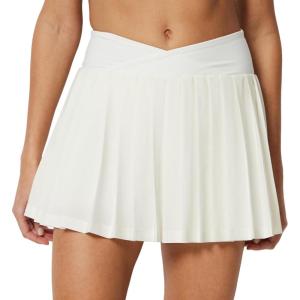 image:imageAmazon Essentials Womens Performance Stretch Woven Pleated Tennis Skirt with Builtin Shorts and PocketsWhite