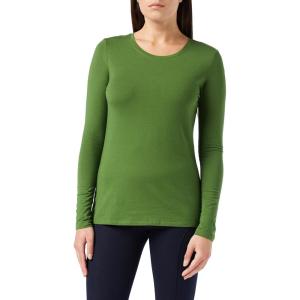 image:imageAmazon Essentials Womens RegularFit LongSleeve Crewneck TShirt Available in Plus SizeGreen