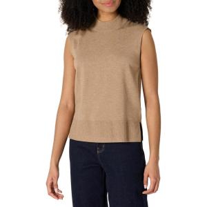 image:imageAmazon Essentials Womens RegularFit Short Sleeve Crewneck Pullover Sweater TopCamel Heather