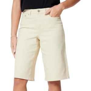 image:imageAmazon Essentials Womens RelaxedFit MidRise Long Jean ShortsEcru