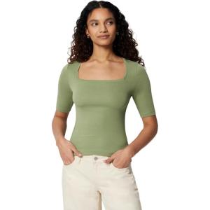 image:imageAmazon Essentials Womens SlimFit Half Sleeve Square Neck TShirtSage Green