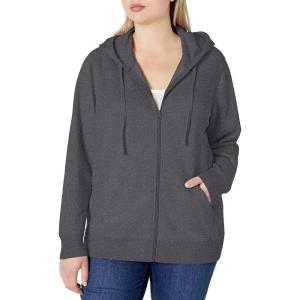 image:imageAmazon Essentials womens Fleece FullZip Hoodie Available in Plus SizeDark Grey Heather