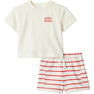 image:imageAmazon Essentials x Sofia Grainge Babies Toddlers and Boys TShirt and Short Play Set MultipacksPetit SoleilUneven Stripe