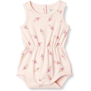image:imageAmazon Essentials x Sofia Grainge Baby Girls Lightweight French Terry Sleeveless Shorts RomperLight Pink Ice Cream
