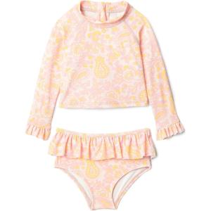 image:imageAmazon Essentials x Sofia Grainge Toddlers and Baby Girls TwoPiece Long Sleeve Rashguard Set MultipacksPink Ornate Paisley