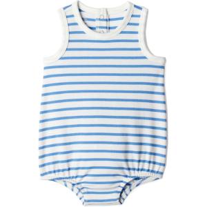 image:imageAmazon Essentials x Sofia Grainge Unisex Babies Cotton Bubble BodysuitBlue Ivory Uneven Stripe