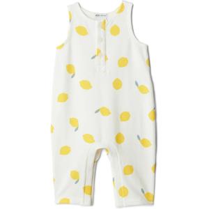 image:imageAmazon Essentials x Sofia Grainge Unisex Babies Sleeveless Lightweight French Terry RomperIvory Big Lemon