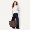 image:imageAmazon Essentials Womens Quilted Cotton Travel Tote Bag Black One SizeAbstract Animal Print