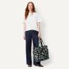 image:imageAmazon Essentials Womens Quilted Cotton Travel Tote Bag Black One SizeBlack Floral