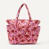 image:imageAmazon Essentials Womens Quilted Cotton Travel Tote Bag Black One SizePink Floral