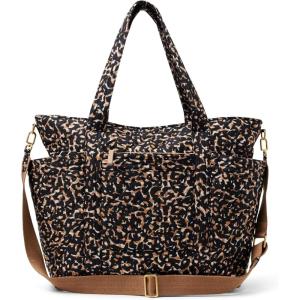 image:imageAmazon Essentials Womens Quilted Cotton Travel Tote Bag Black One SizeAbstract Animal Print