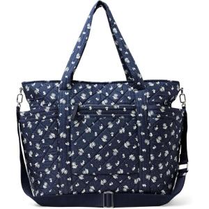 image:imageAmazon Essentials Womens Quilted Cotton Travel Tote Bag Black One SizeNavy Floral