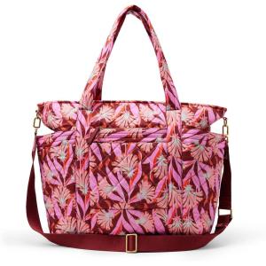 image:imageAmazon Essentials Womens Quilted Cotton Travel Tote Bag Black One SizePink Floral