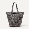 image:imageAmazon Essentials Womens Extra Large Overnight Travel Tote Bag Navy Geo One SizeTan Leopard