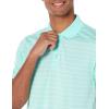 image:imageAmazon Essentials Mens Moisture Wicking Golf Polo Shirt Short Sleeve SlimFit QuickDryAqua Blue Stripe