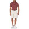 image:imageAmazon Essentials Mens Moisture Wicking Golf Polo Shirt Short Sleeve SlimFit QuickDryBurgundy Stripe