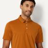 image:imageAmazon Essentials Mens Moisture Wicking Golf Polo Shirt Short Sleeve SlimFit QuickDryCaramel