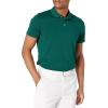 image:imageAmazon Essentials Mens Moisture Wicking Golf Polo Shirt Short Sleeve SlimFit QuickDryDark Green