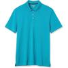 image:imageAmazon Essentials Mens Moisture Wicking Golf Polo Shirt Short Sleeve SlimFit QuickDryTeal Blue