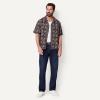 image:imageAmazon Essentials Mens RelaxedFit Short Sleeve Linen Blend ShirtDark Maroon Bandana Pattern