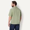 image:imageAmazon Essentials Mens RelaxedFit Short Sleeve Linen Blend ShirtDark Sage Green