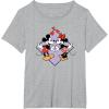 image:imageAmazon Essentials Mickey and Minnie Smiling in Love Valentines Day Short Sleeve TShirtHeather Grey