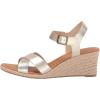 image:imageAmazon Essentials Womens Ankle Strap Espadrille Wedge SandalGold
