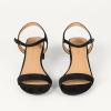 image:imageAmazon Essentials Womens Ankle Strap Low Heel SandalsBlack Faux Suede