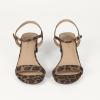 image:imageAmazon Essentials Womens Ankle Strap Low Heel SandalsLeopard Faux Suede