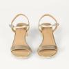 image:imageAmazon Essentials Womens Ankle Strap Low Heel SandalsMetallic Gold Faux Snake