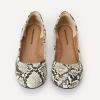 image:imageAmazon Essentials Womens Belice Comfortable SlipOn Ballet Flats ShoesBlack White Faux Snake Skin