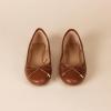 image:imageAmazon Essentials Womens Comfortable Round Toe Ballet Flats with BowTan