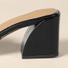 image:imageAmazon Essentials Womens Platform Block Heel Mule SandalsBlack Faux Leather