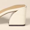 image:imageAmazon Essentials Womens Platform Block Heel Mule SandalsCream Faux Crocodile