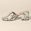 image:imageAmazon Essentials Womens Platform Block Heel Mule SandalsGrey Faux Snakeskin