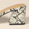 image:imageAmazon Essentials Womens Platform Block Heel Mule SandalsGrey Faux Snakeskin